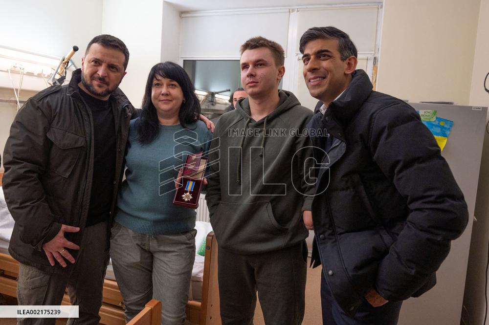 President Zelenskyy Welcomes British PM Sunak - Kyiv