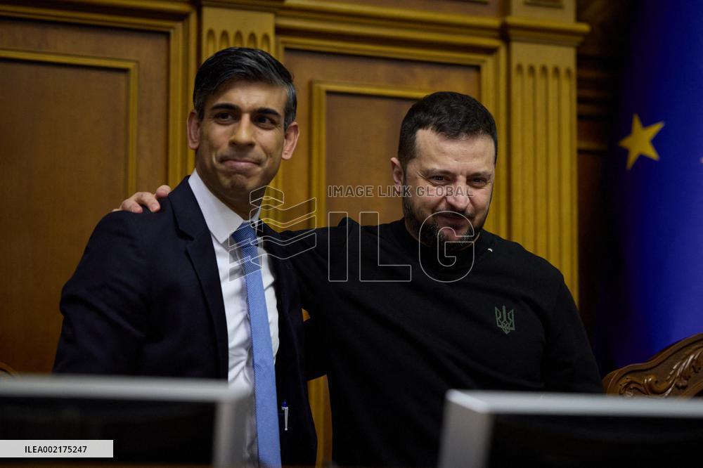 President Zelenskyy Welcomes British PM Sunak - Kyiv