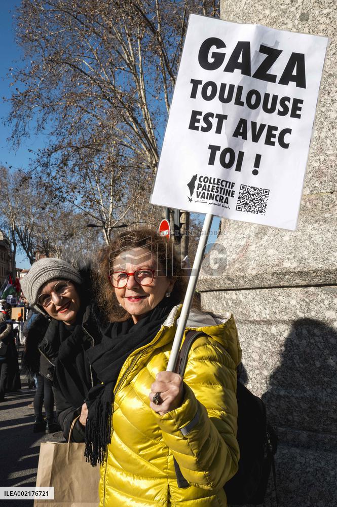 Demonstration In Support Of Gaza And All Palestine - Toulouse