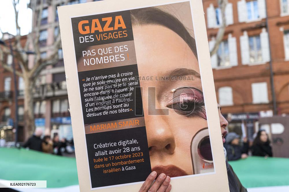 Demonstration In Support Of Gaza And All Palestine - Toulouse