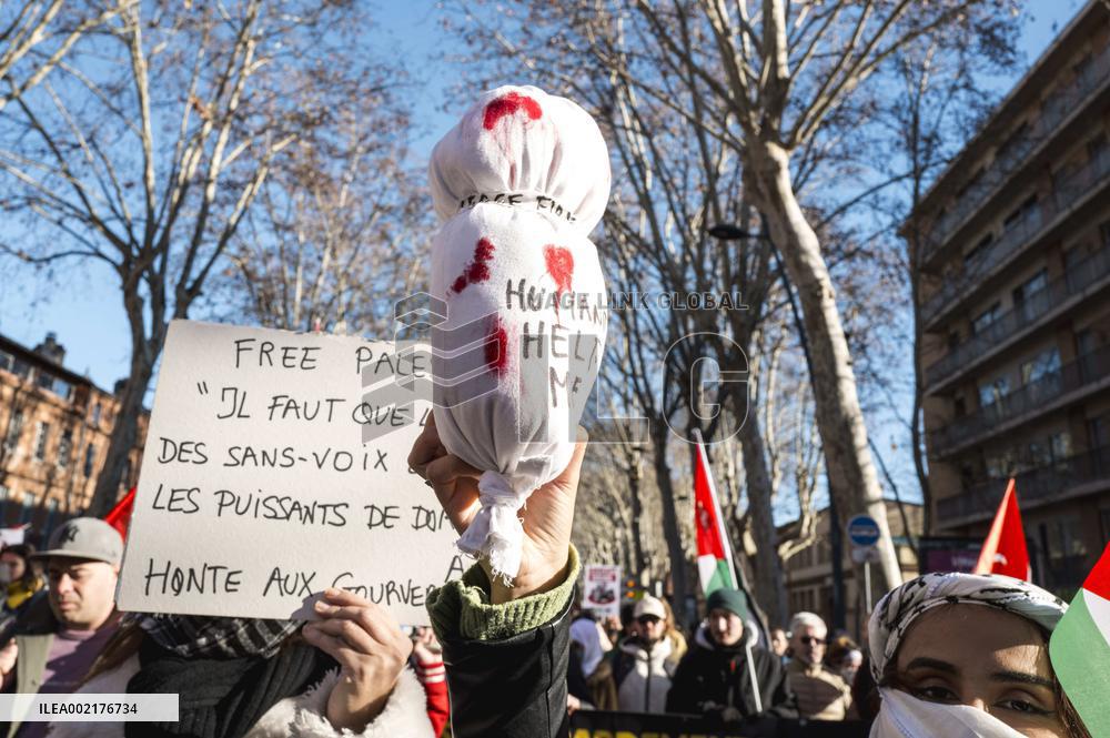 Demonstration In Support Of Gaza And All Palestine - Toulouse