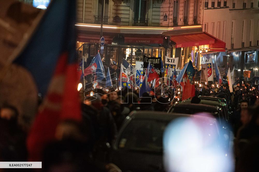 Ultra-Right March In Homage To Sainte Genevieve - Paris