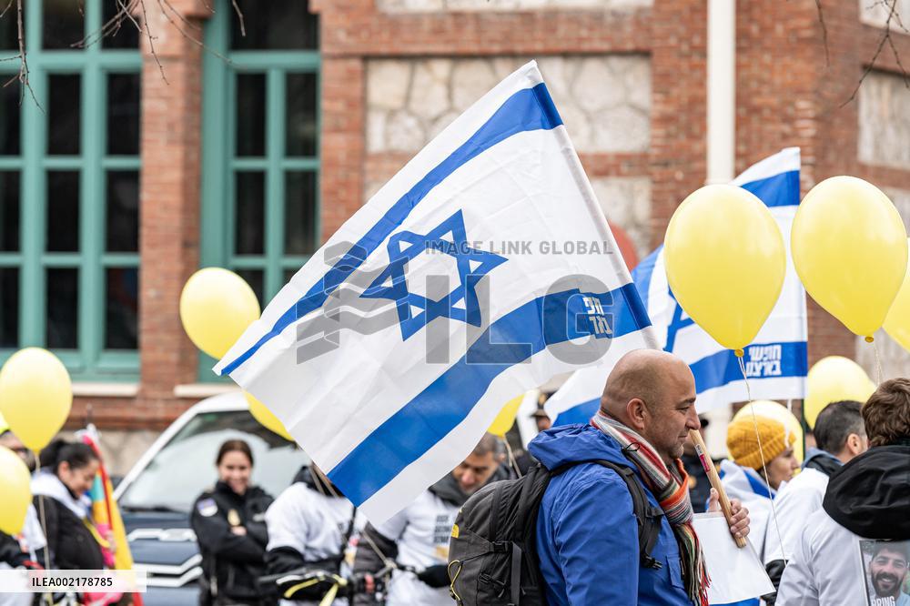 Bike Rally For The Release Of Hamas Hostages - Madrid