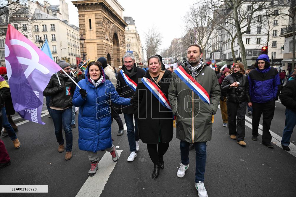 Anti-immigration Law Protest - Paris