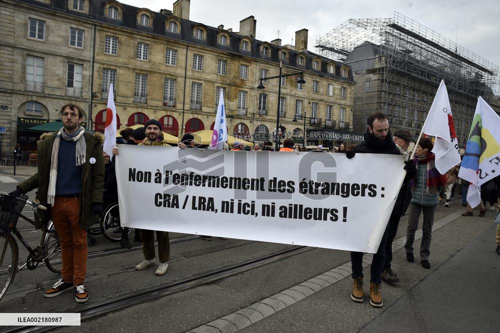 Anti-Immigration Law Protest - Bordeaux