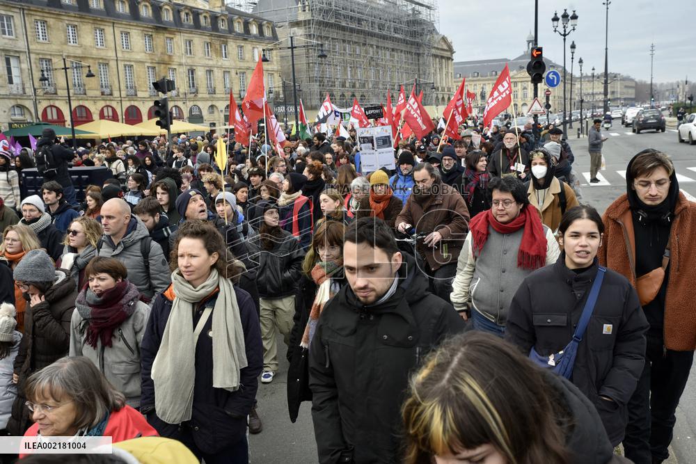 Anti-Immigration Law Protest - Bordeaux