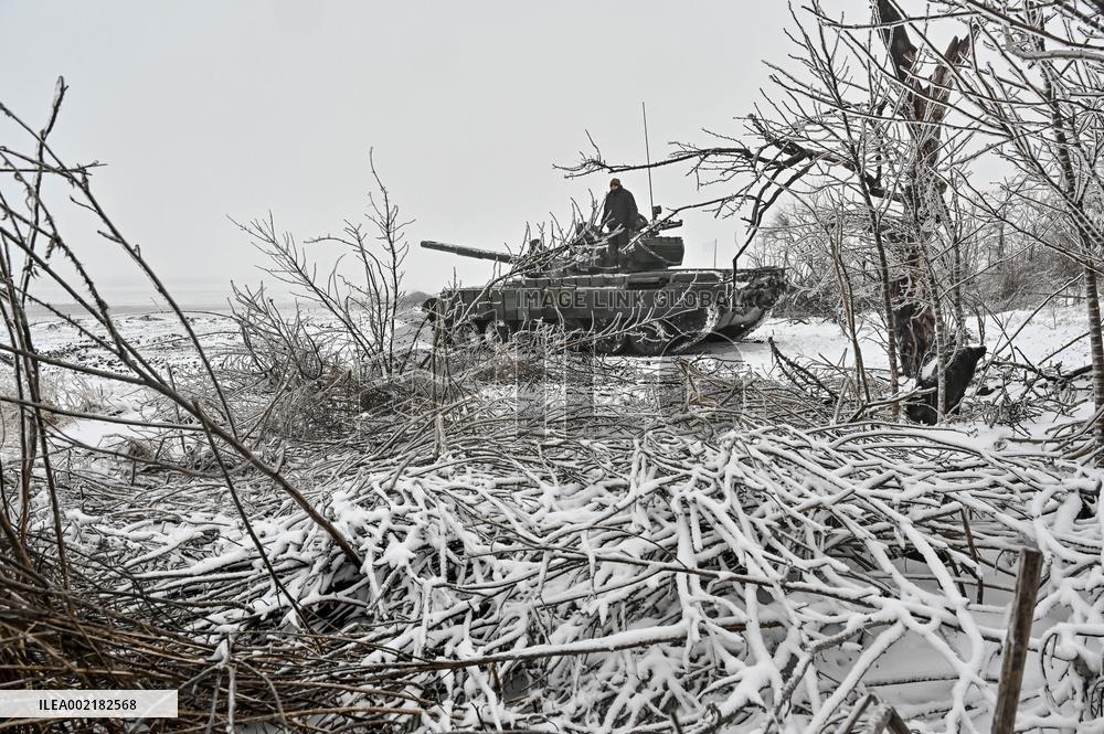 Tankers conduct training in Zaporizhzhia sector