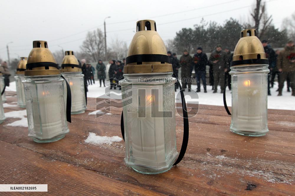 Victims of Russian missile attack remembered in Dnipro