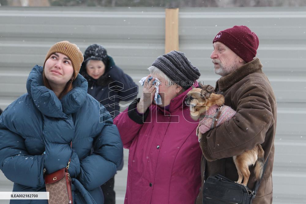 Victims of Russian missile attack remembered in Dnipro