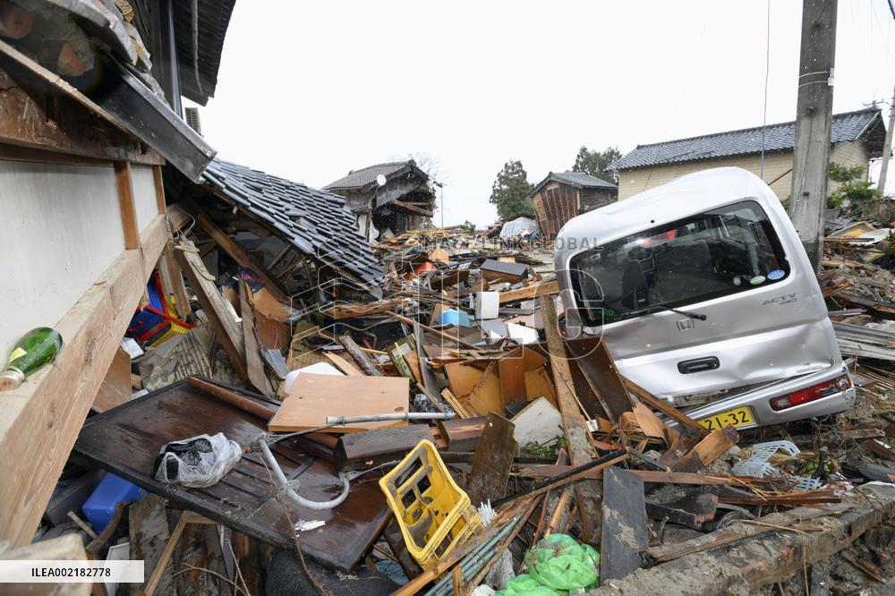 Aftermath of strong quake in central Japan