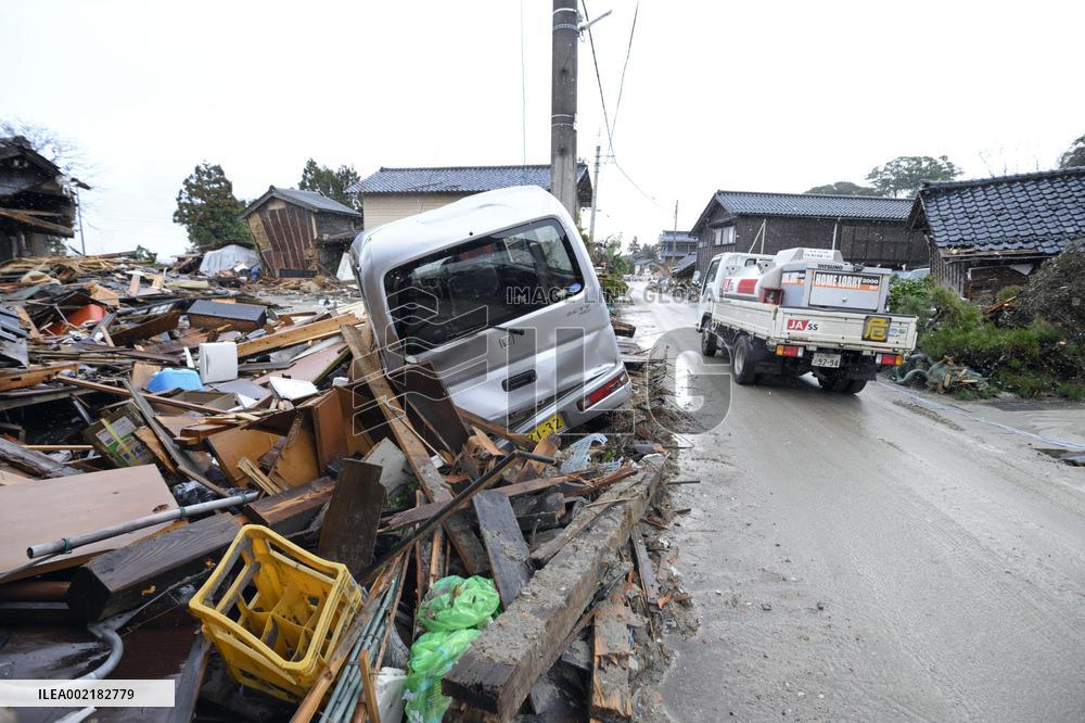 Aftermath of strong quake in central Japan