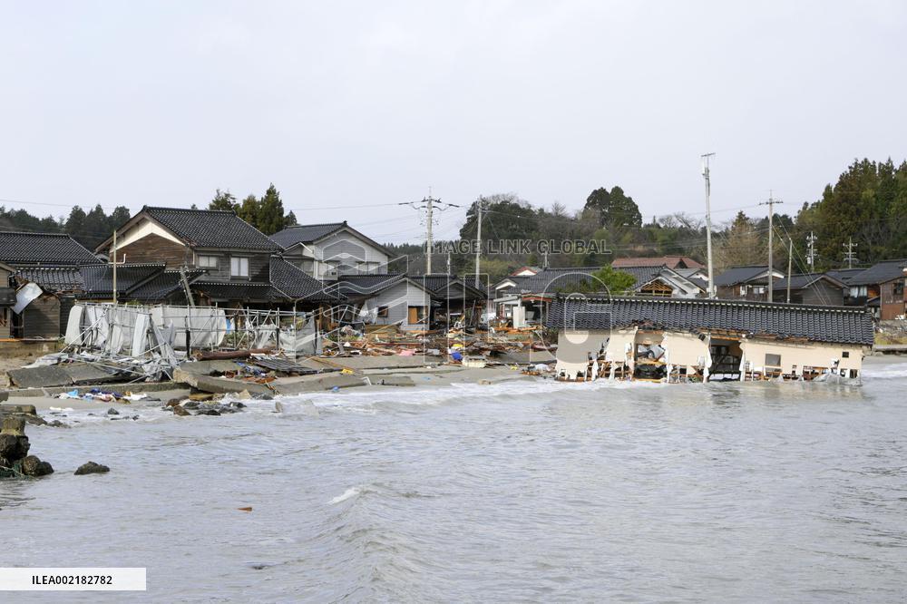 Aftermath of strong quake in central Japan
