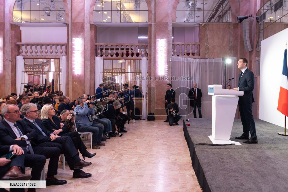 Rassemblement National New Year address - Paris