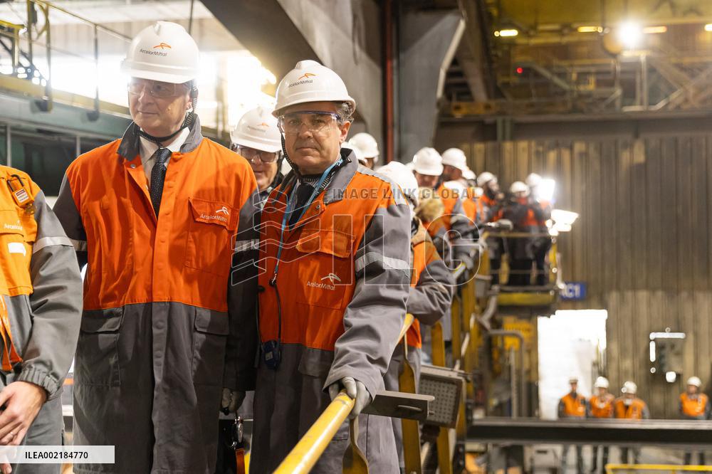 Bruno Le Maire and Christophe Bechu visiting ArcelorMittal - Dunkirk