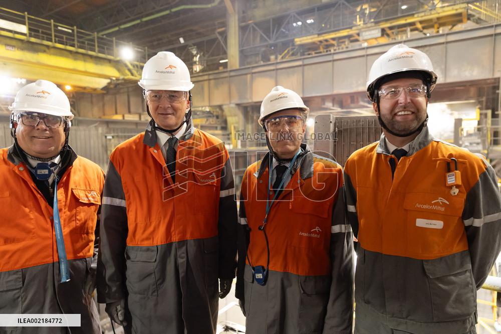 Bruno Le Maire and Christophe Bechu visiting ArcelorMittal - Dunkirk