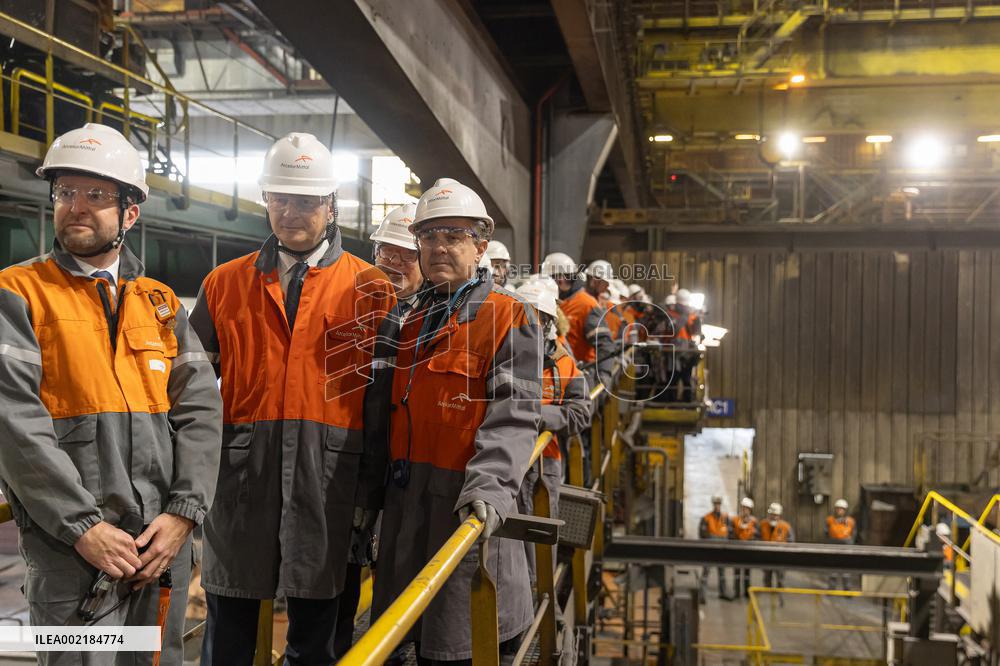 Bruno Le Maire and Christophe Bechu visiting ArcelorMittal - Dunkirk