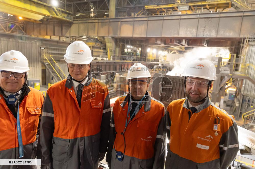Bruno Le Maire and Christophe Bechu visiting ArcelorMittal - Dunkirk