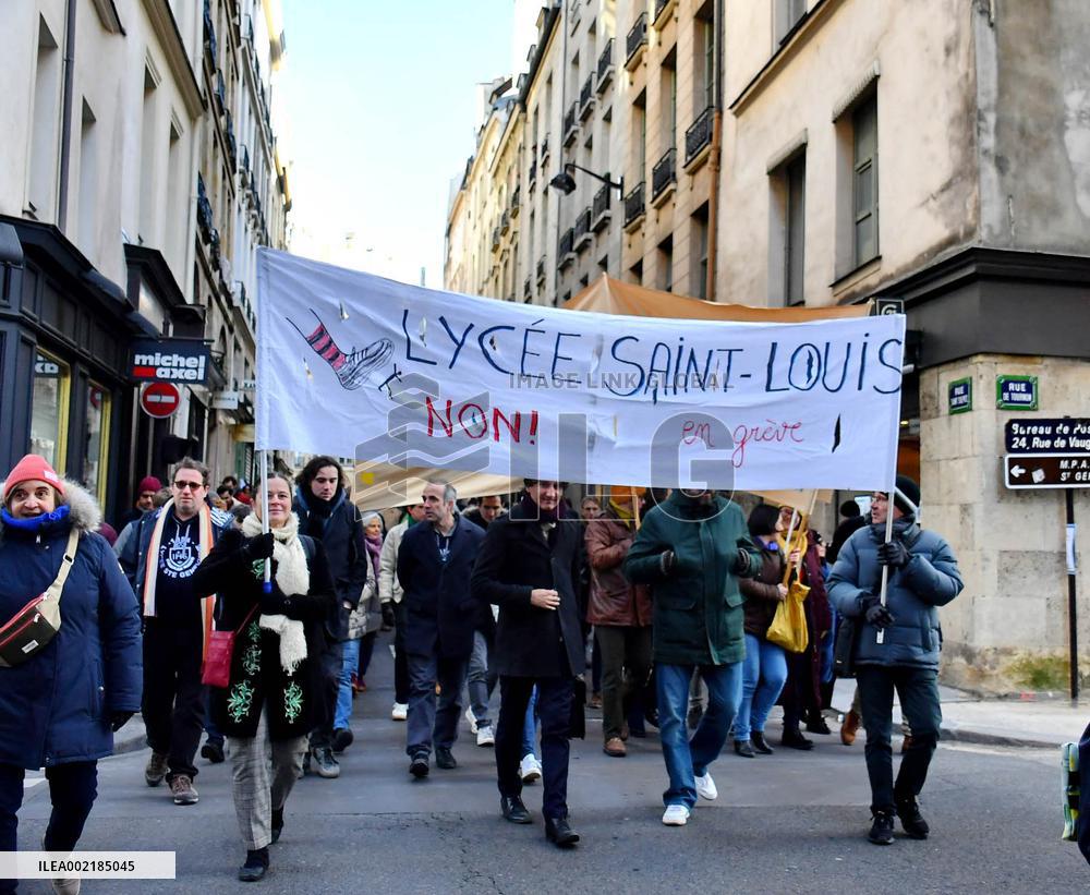Protest against the closure of preparatory classes for the grandes ecoles