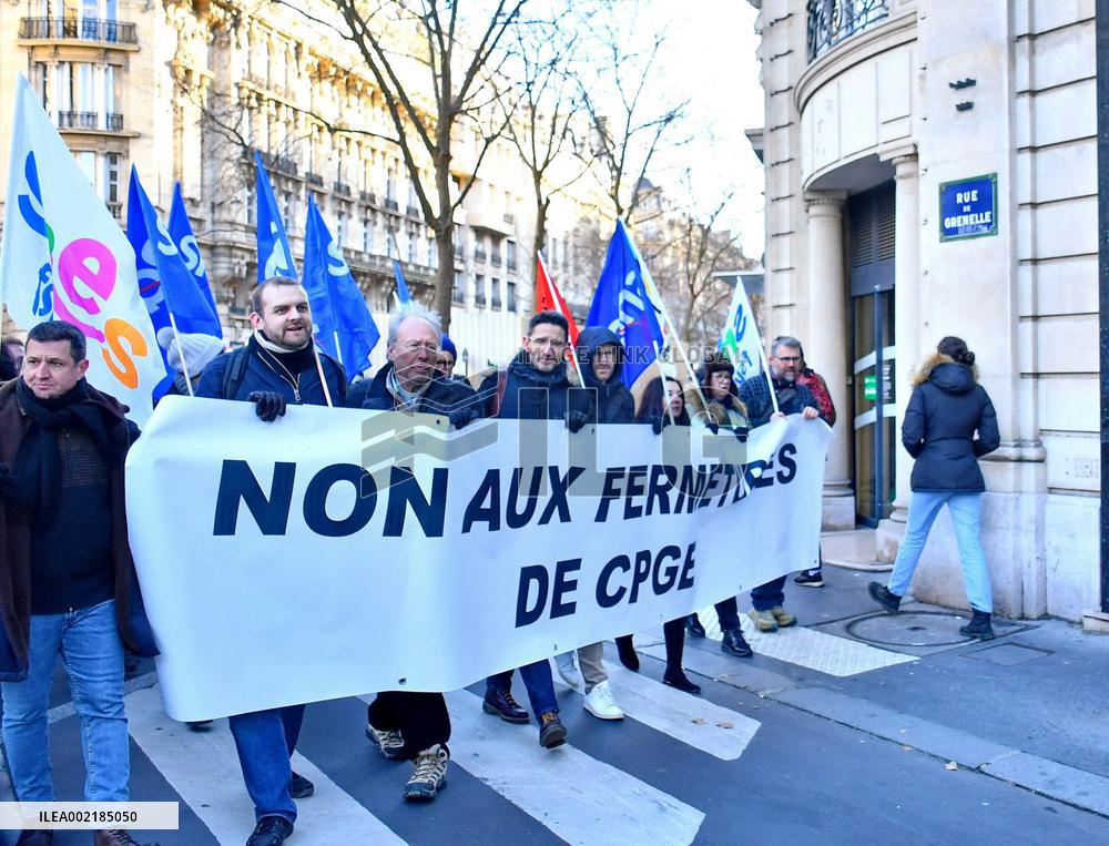 Protest against the closure of preparatory classes for the grandes ecoles