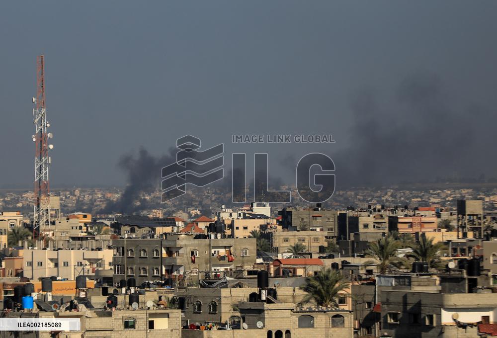 MIDEAST-GAZA-KHAN YOUNIS-ISRAEL-AIRSTRIKE
