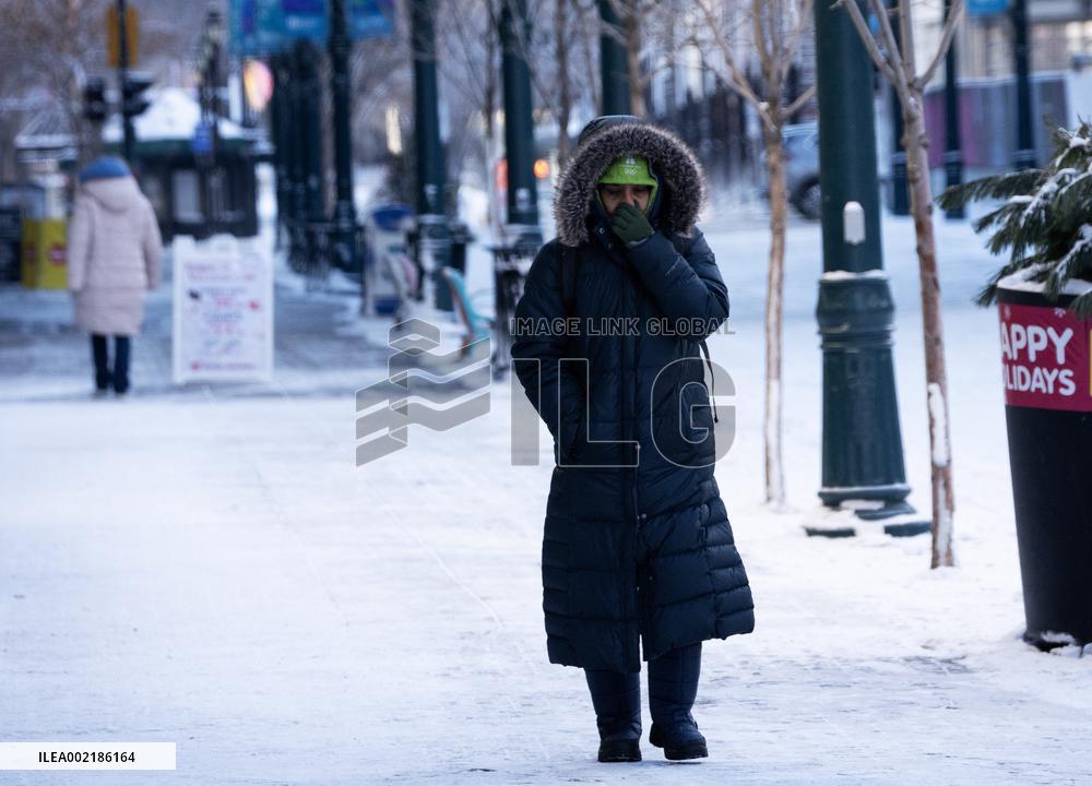 Extreme Cold Hits Calgary - Canada