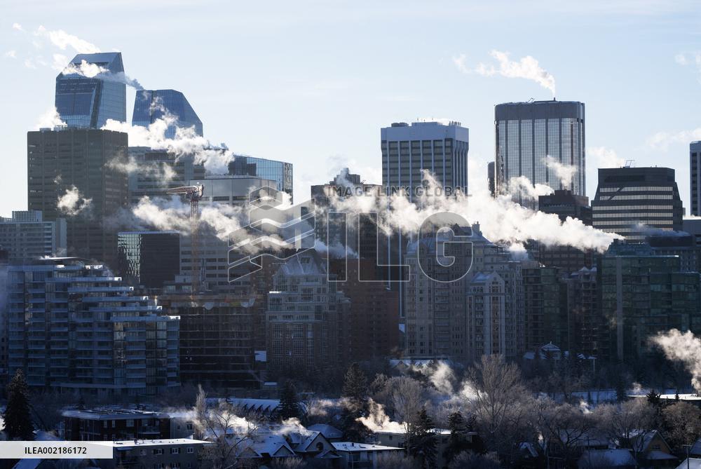 Extreme Cold Hits Calgary - Canada