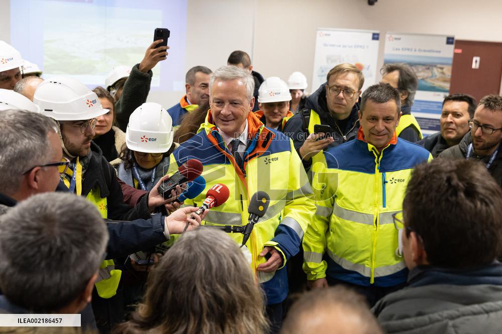 Bruno Le Maire Visits Nuclear Power Plant - Gravelines