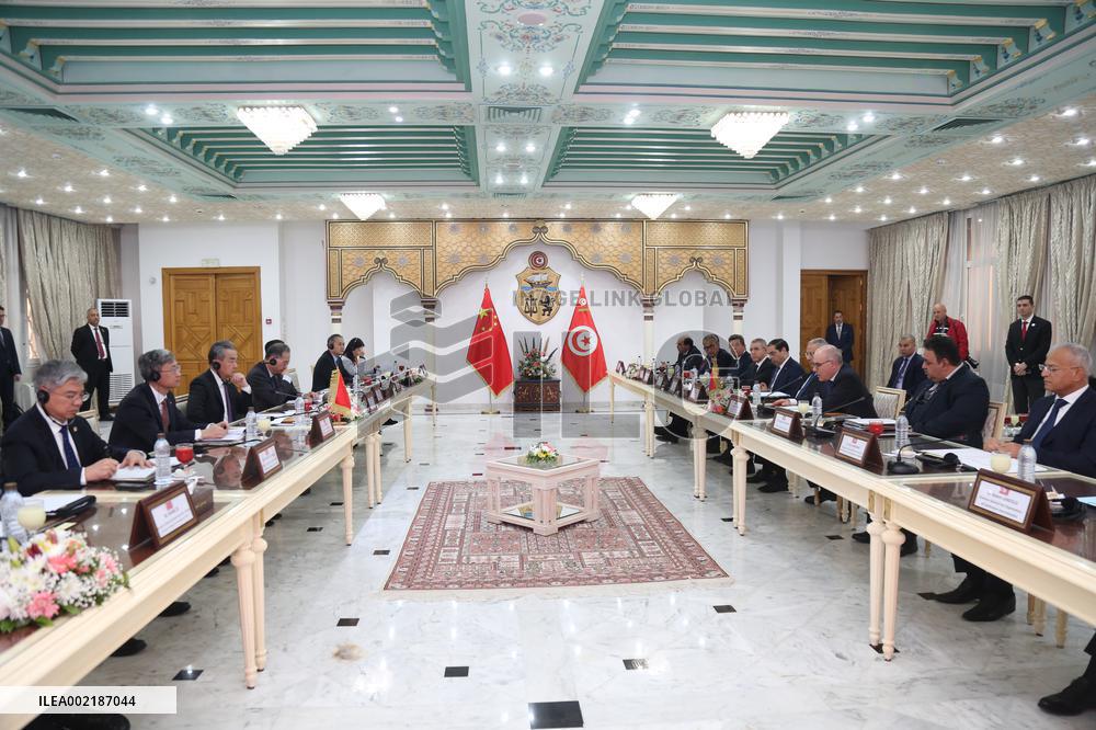 TUNISIA-TUNIS-WANG YI-TUNISIAN FM-TALKS