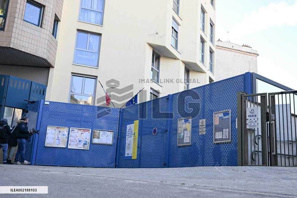 Amelie Oudea-Castera Visits Littre Public School - Paris