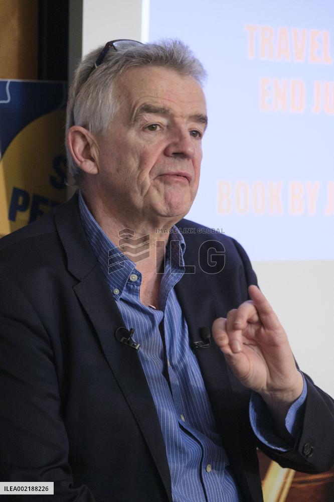 Ryanair CEO Michael O'Leary Press Conference - Brussels