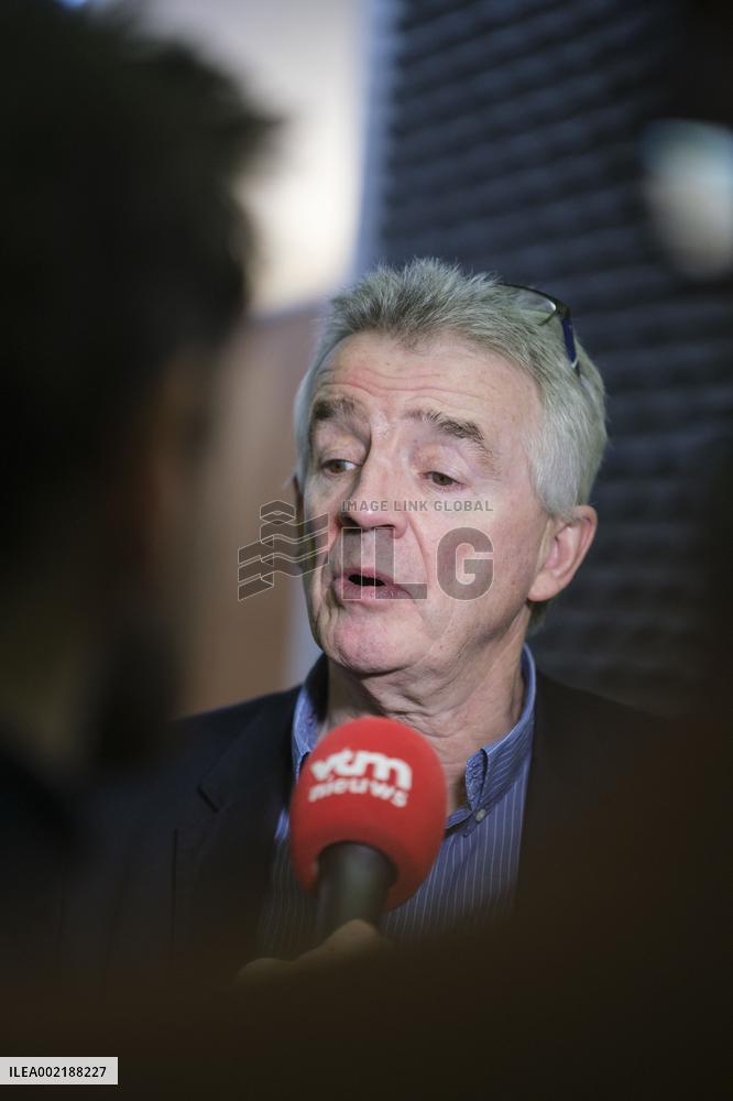 Ryanair CEO Michael O'Leary Press Conference - Brussels