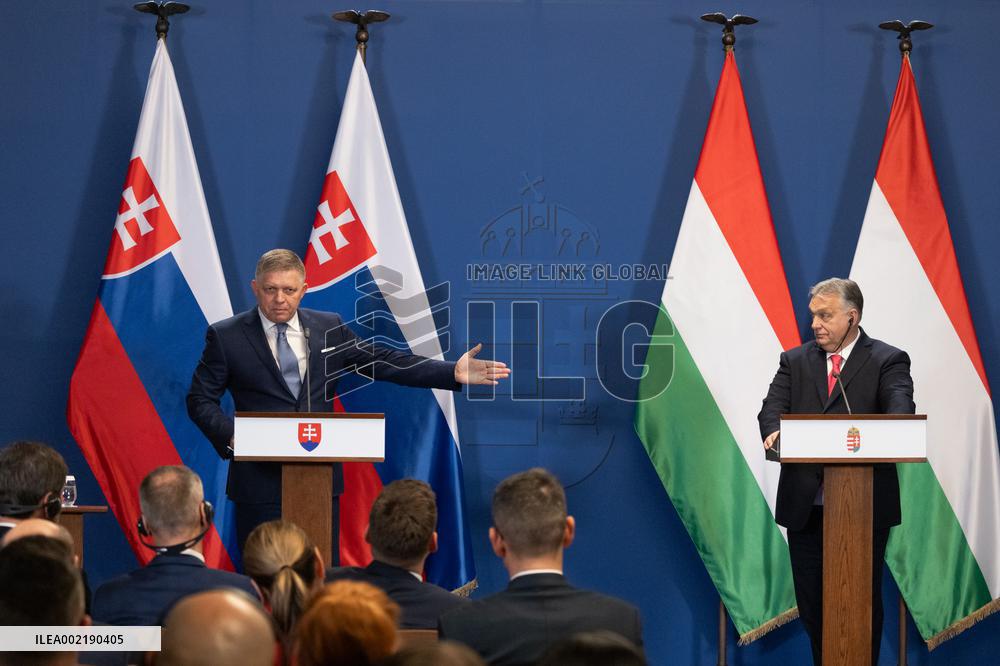 HUNGARY-BUDAPEST-PM-SLOVAKIA-PM-PRESS CONFERENCE