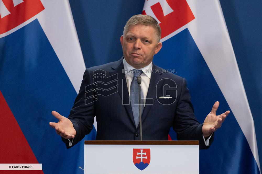 HUNGARY-BUDAPEST-PM-SLOVAKIA-PM-PRESS CONFERENCE