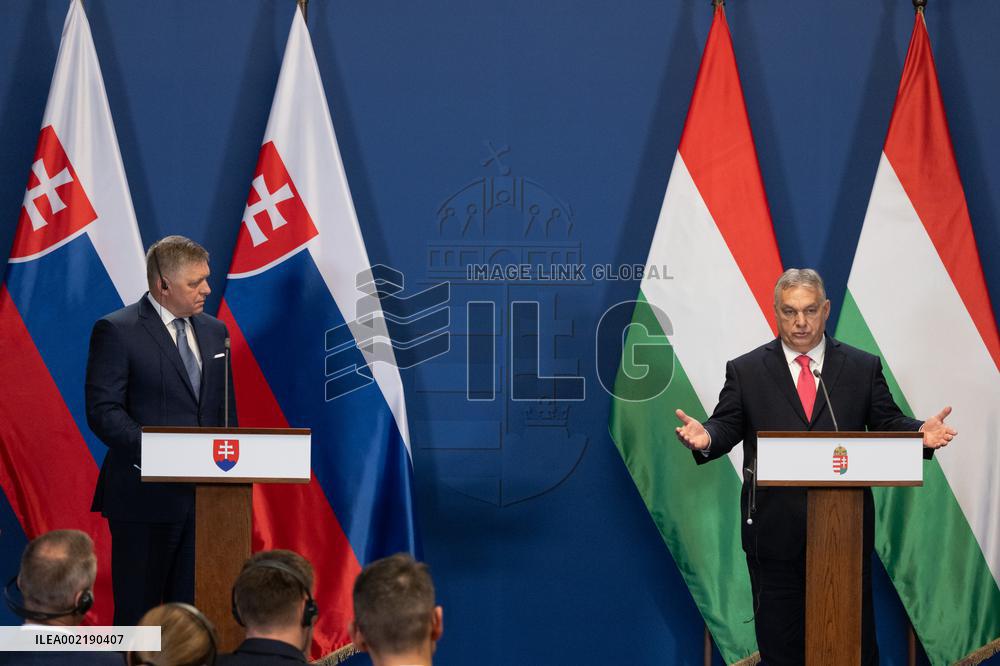 HUNGARY-BUDAPEST-PM-SLOVAKIA-PM-PRESS CONFERENCE