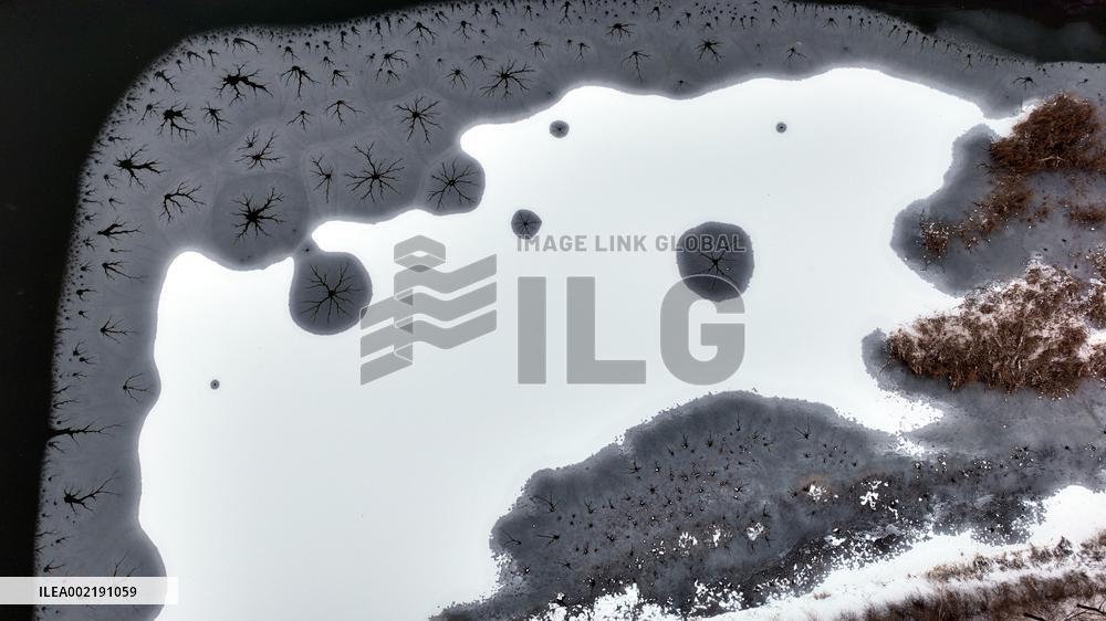 Kuangheng Lake Landscape After Snow