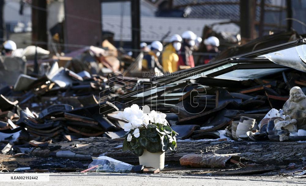 Aftermath of strong quake in central Japan