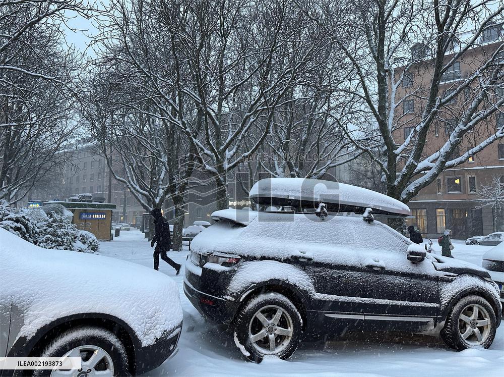 SWEDEN-STOCKHOLM-BLIZZARD