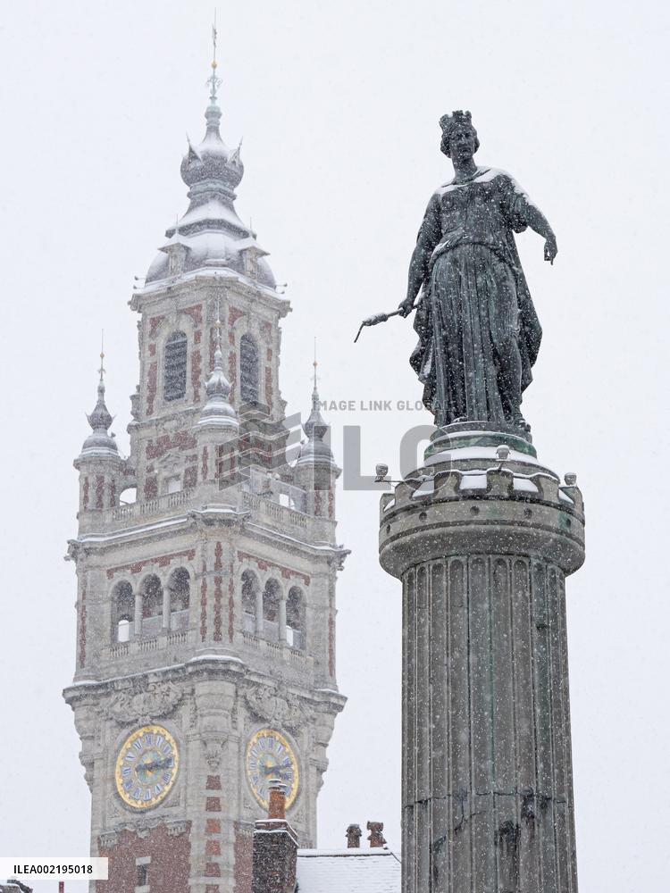 FRANCE-LILLE-SNOW