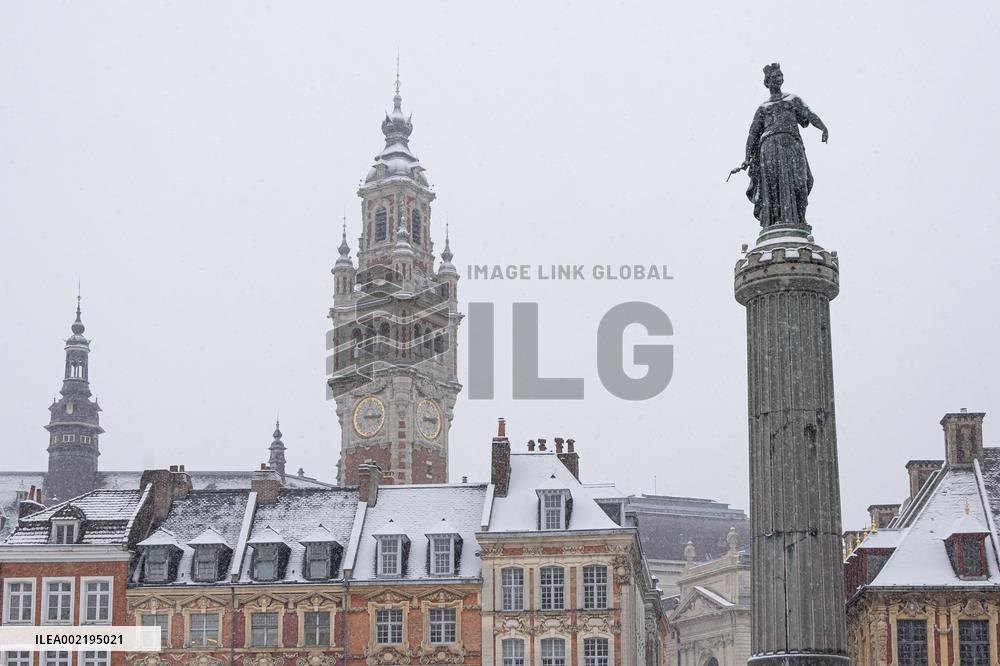 FRANCE-LILLE-SNOW