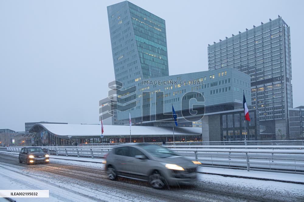 FRANCE-LILLE-SNOW