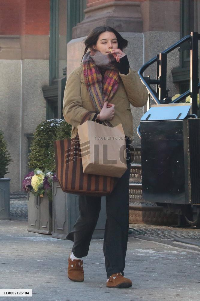 Suri Cruise Out Walking - NYC