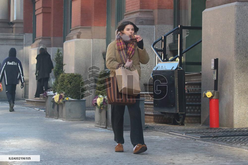 Suri Cruise Out Walking - NYC