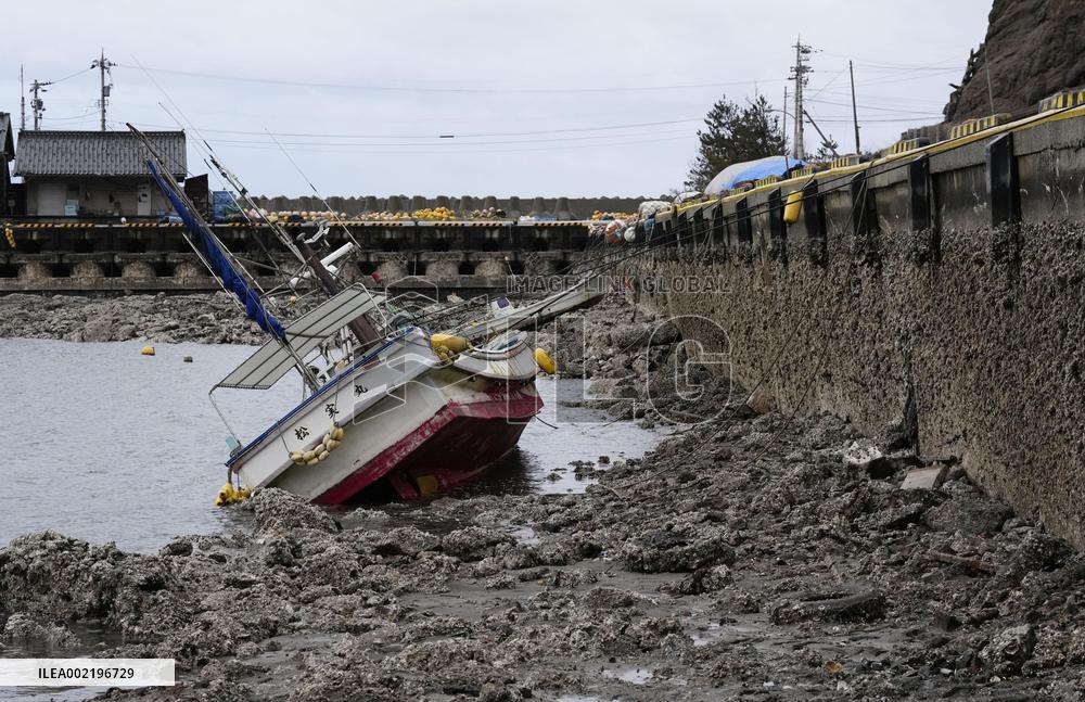 Aftermath of strong quake in central Japan