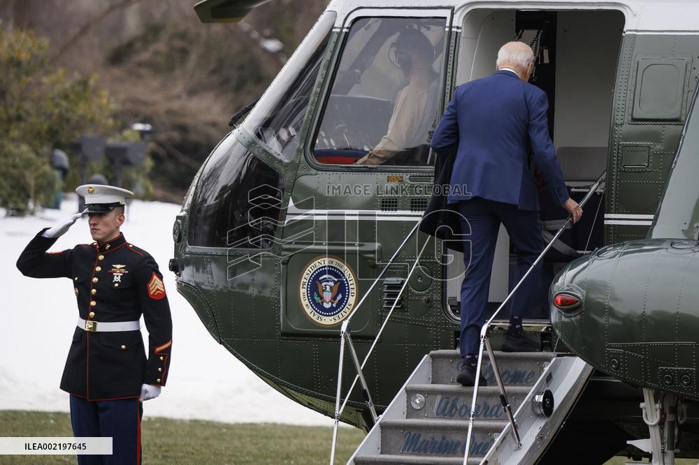 Biden Leaves White House - Washington