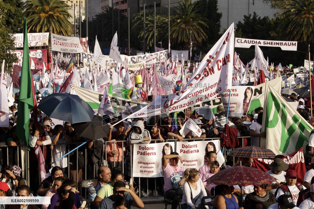 Presidential Candidate Claudia Sheinbaum in Closing Pre Campaign Rally - Mexico