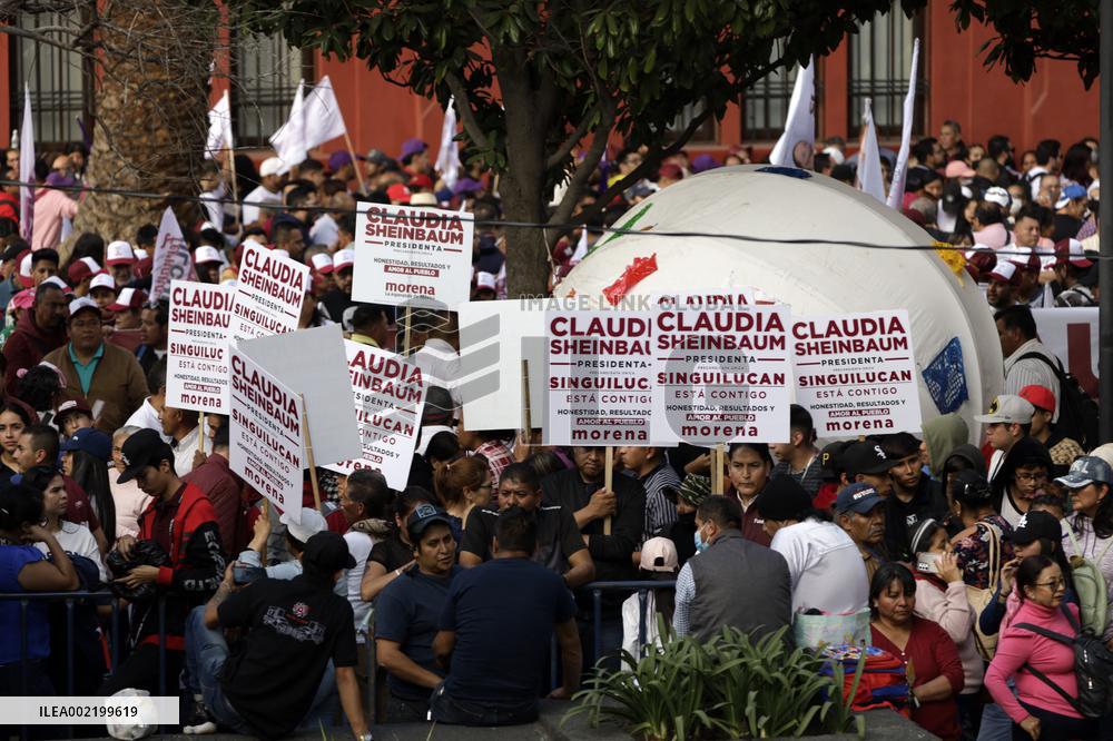 Presidential Candidate Claudia Sheinbaum in Closing Pre Campaign Rally - Mexico
