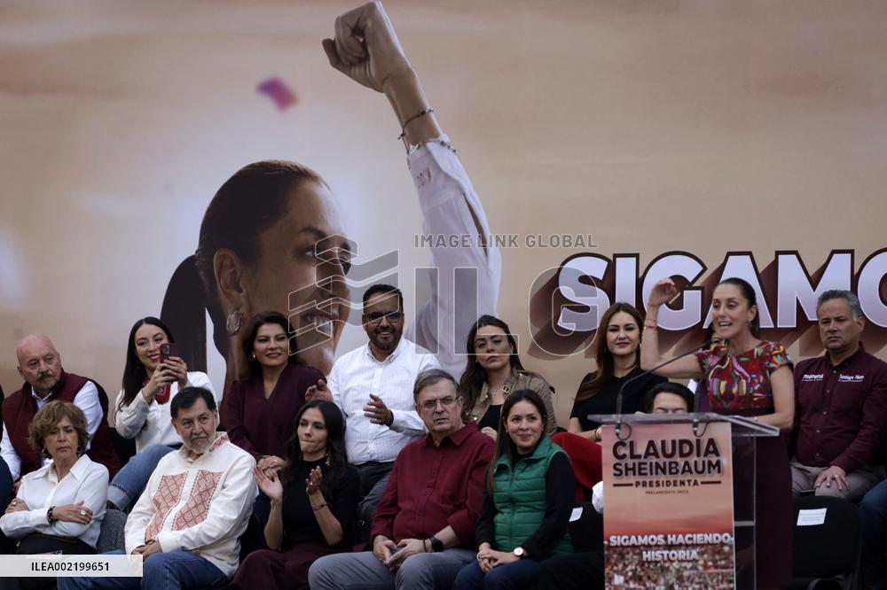 Presidential Candidate Claudia Sheinbaum in Closing Pre Campaign Rally - Mexico