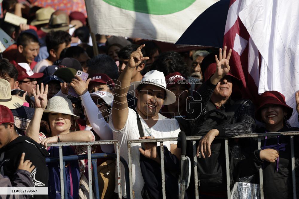 Presidential Candidate Claudia Sheinbaum in Closing Pre Campaign Rally - Mexico