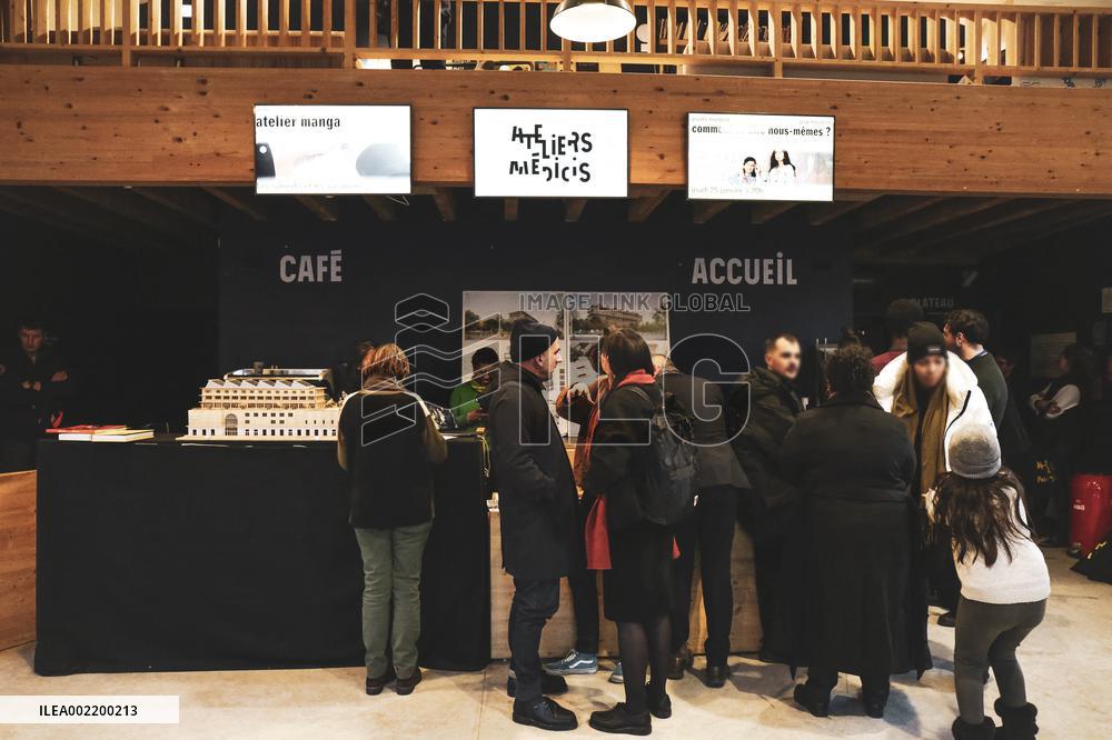 Macron And Dati Visit The Ateliers Medicis - Clichy-sous-Bois