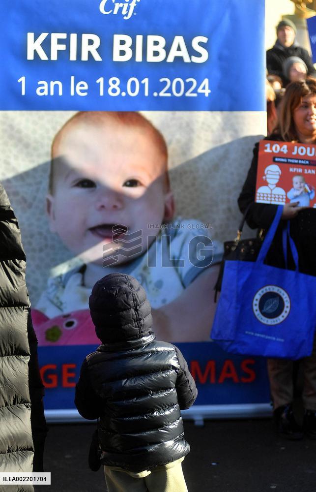 CRIF rally in support of Hamas hostages - Paris